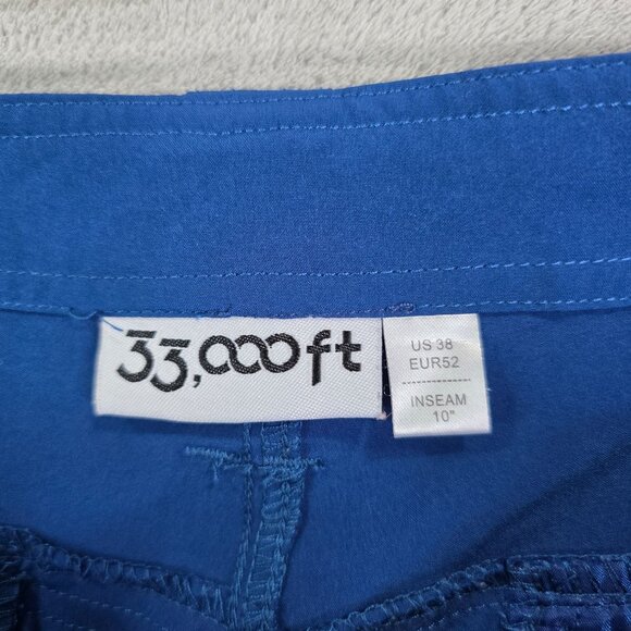 Mens 33,000 ft Blue Cargo Golf Shorts 10" Inseam Polyester Stretch Size 38 - Picture 3 of 11